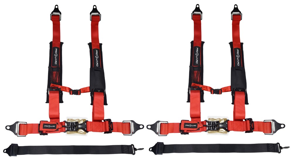 ProGuard Red 4 Point Harness 2" Straps Universal UTV Off-Road Harness 2 Pack