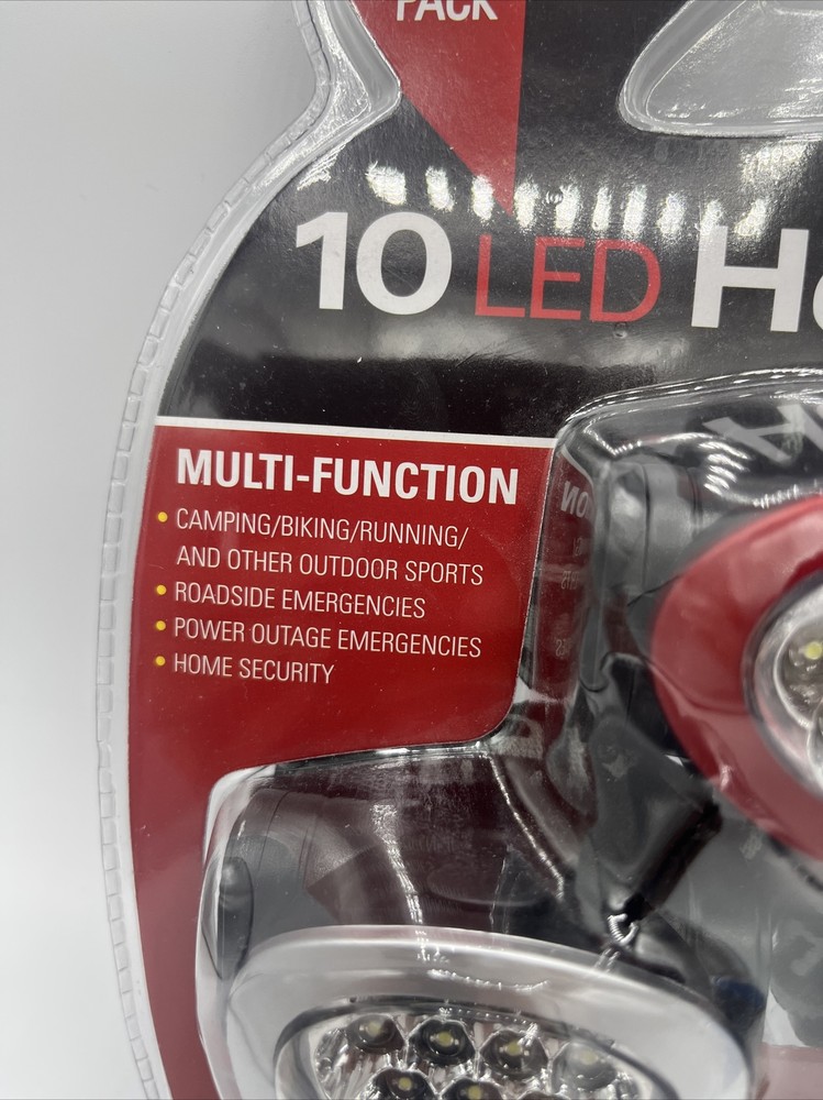 Three Pack 10 LED Head Lamp, Brand NEW Multi Function 3 Mode Switch