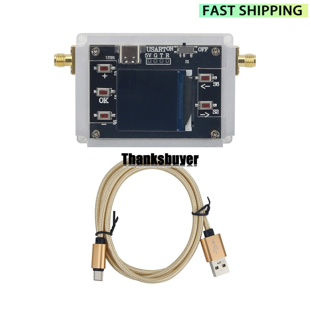 90DB Programmable Attenuator Module RF Attenuator Step 0.25DB 1.3" OLED DC 6GHZ