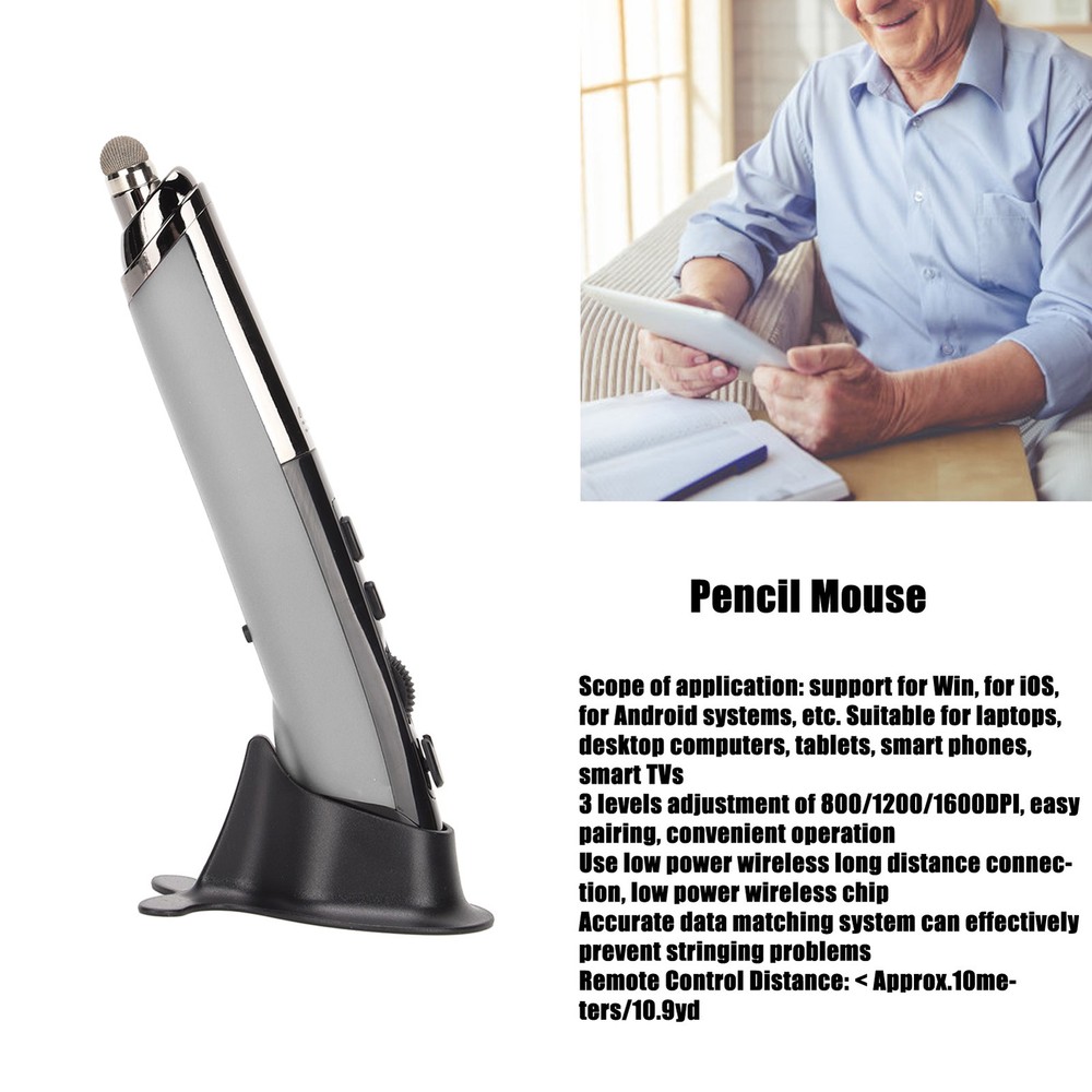 Wireless Pen Mouse 3 Levels Adjustable DPI Touch Screen Writing For Computer❀