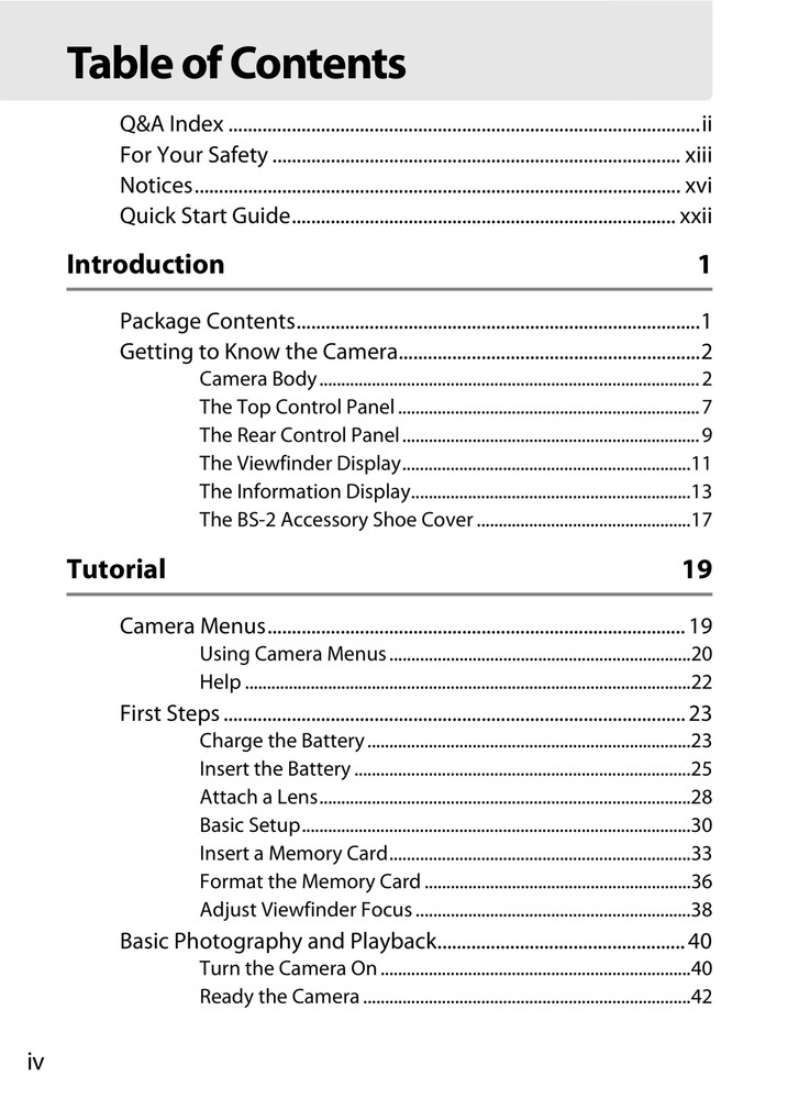 Nikon D4 — User Manual Owners Guide Reference — 482 Pages — USA Made