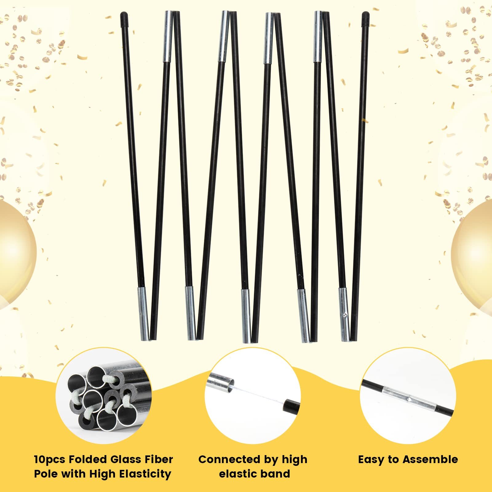 13 Ft Arco Para Globos Con Base De Mesa Decoraciones Fiestas Cumpleaños Kit Set