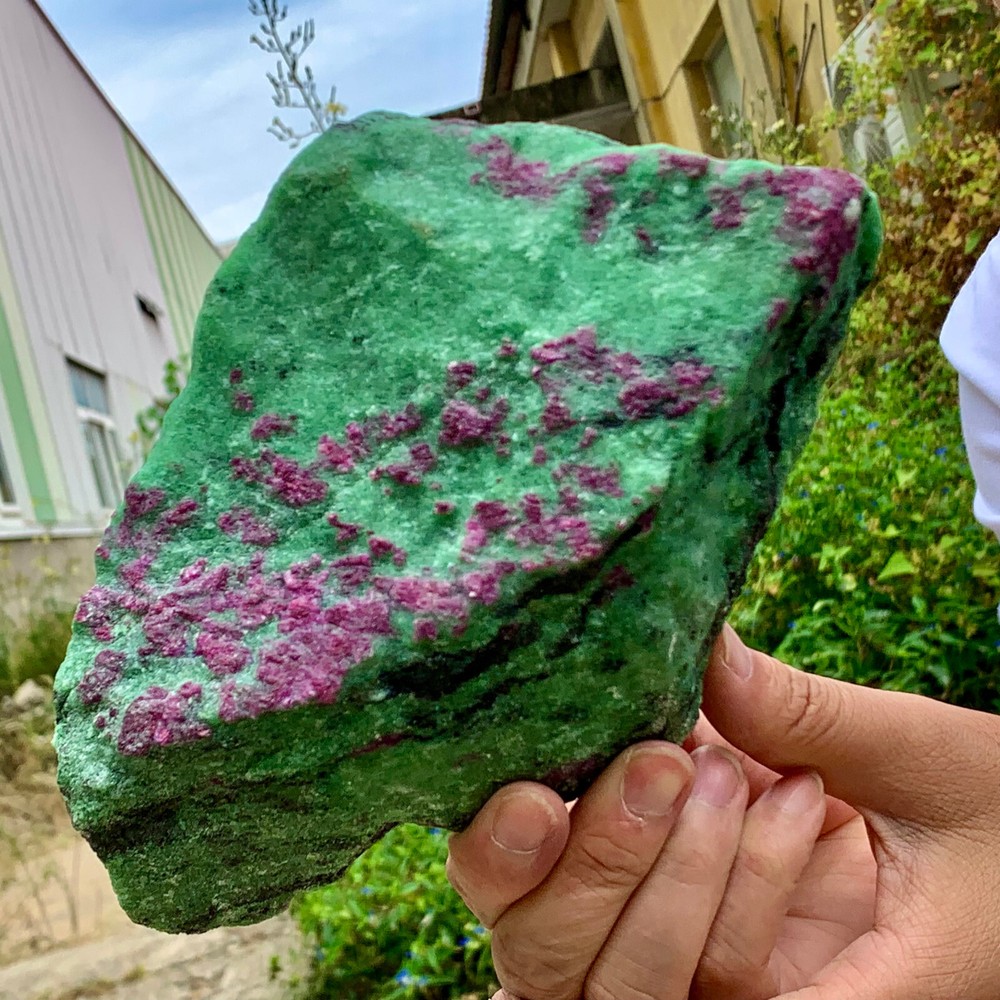 3.77LB Natural green Ruby zoisite (anylite) crystal sample Healing