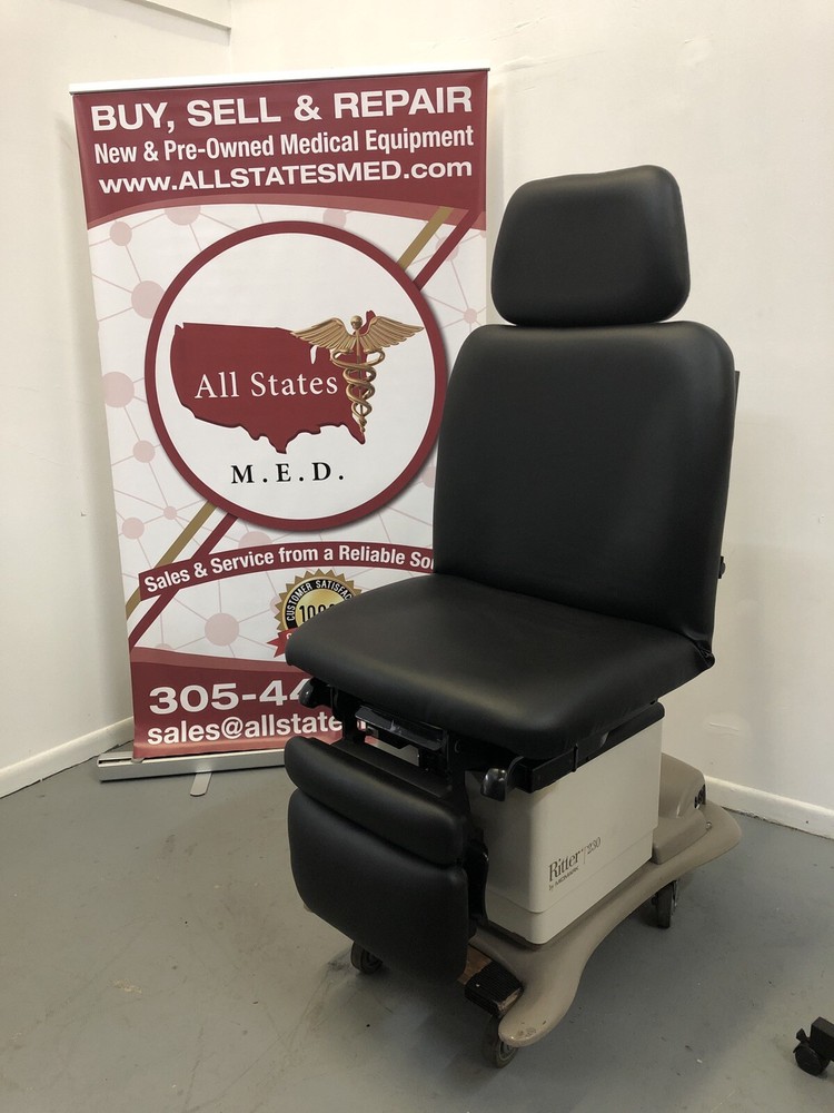 Midmark 230 Black Refurbished New Upholstery
