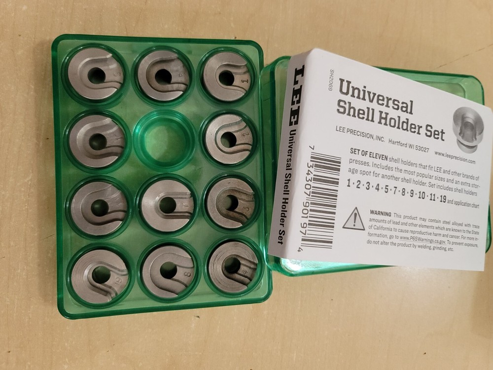 Lee Precision Universal Shell Holder Set, 11 pcs, mpn 90197 NIB