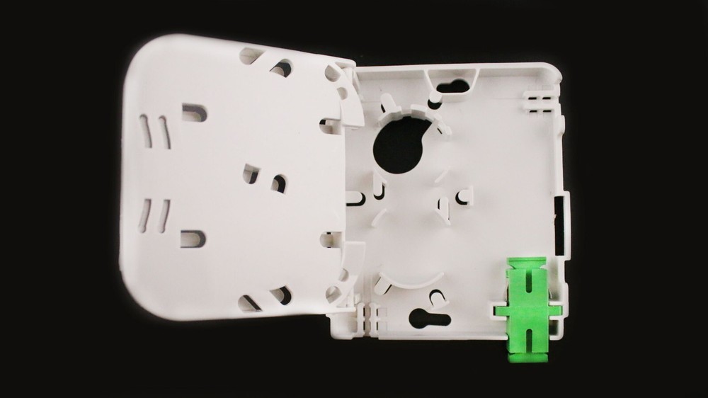 Fiber Optic wallplate loaded with SC/APC Adapter