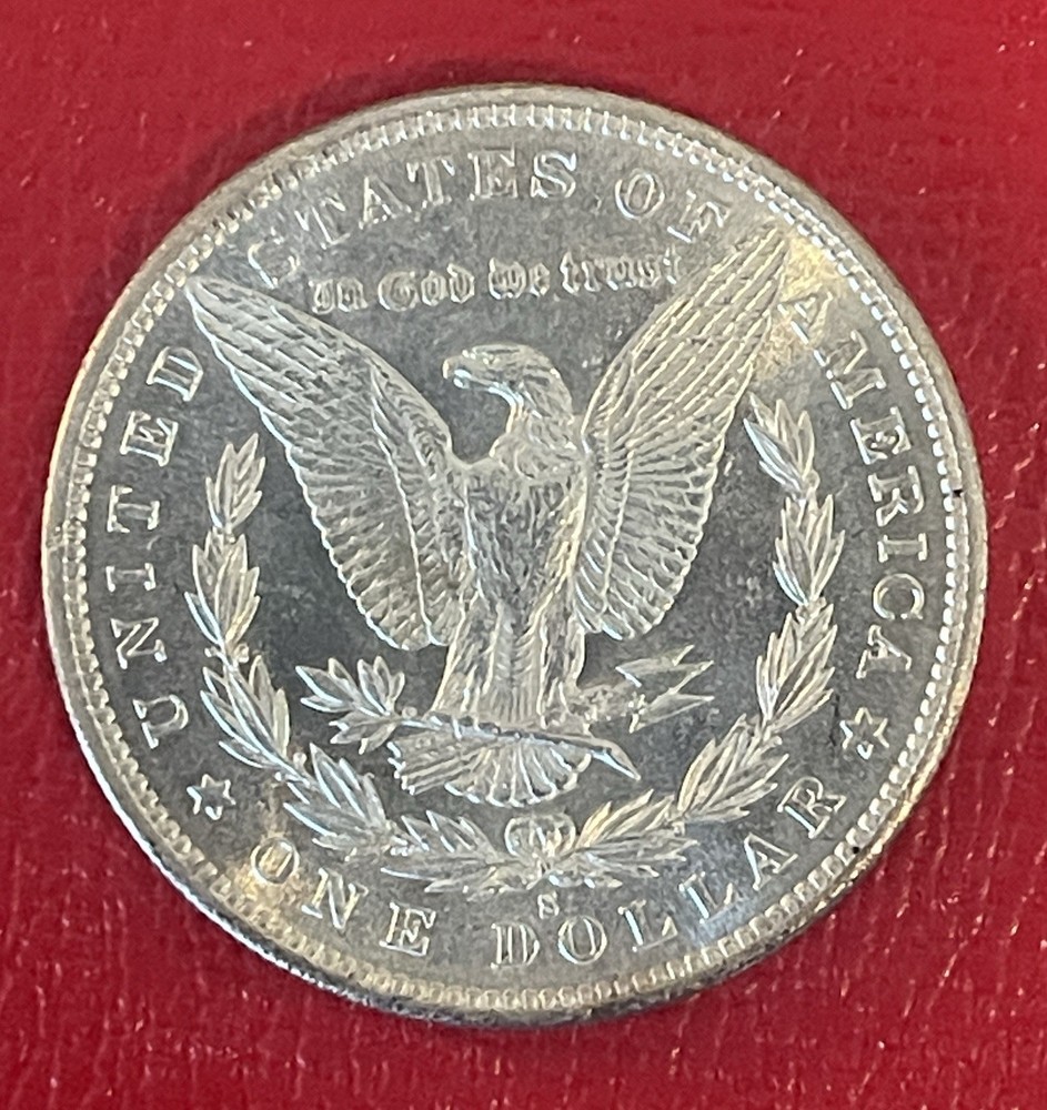 1882 S Morgan Silver Dollar, Gem Uncirculated.