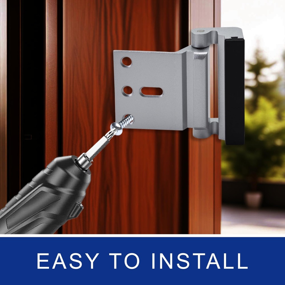 Kirphealy Home Security Door Lock, 2 Pack Reinforcement Locks for Silver