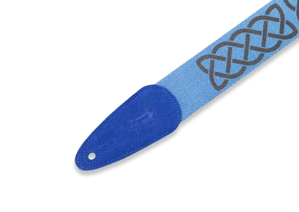 Levy's Cotton Celtic Print Guitar Strap; blue