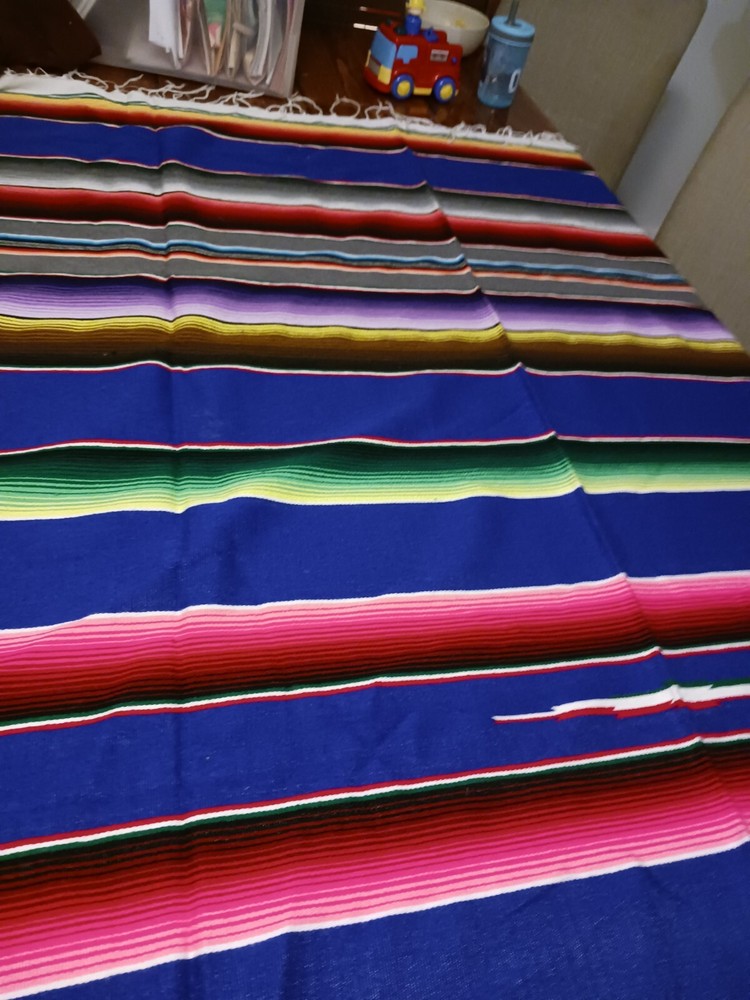 Foladable Sarape Multicolor Picnic Blanket Table Cloth