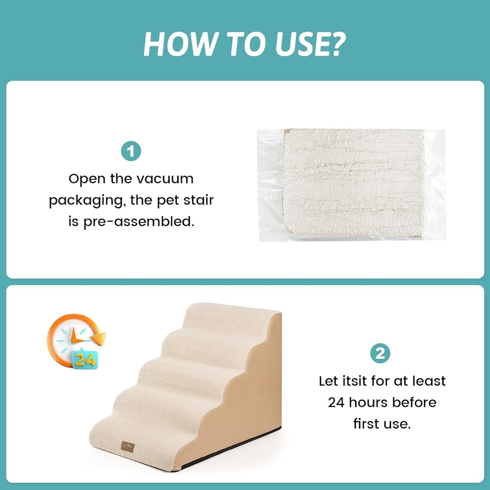 Leakproof High Density Foam Pet Steps - 5-Layer Stairs for Comfortable Climbing