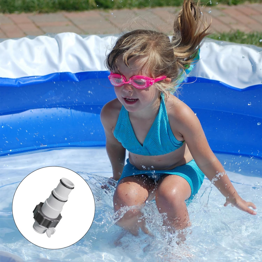Soujkooy 6 Pack Pool Hose Adapter - 2 Types Conversion Connector for 1.5 & 1.25