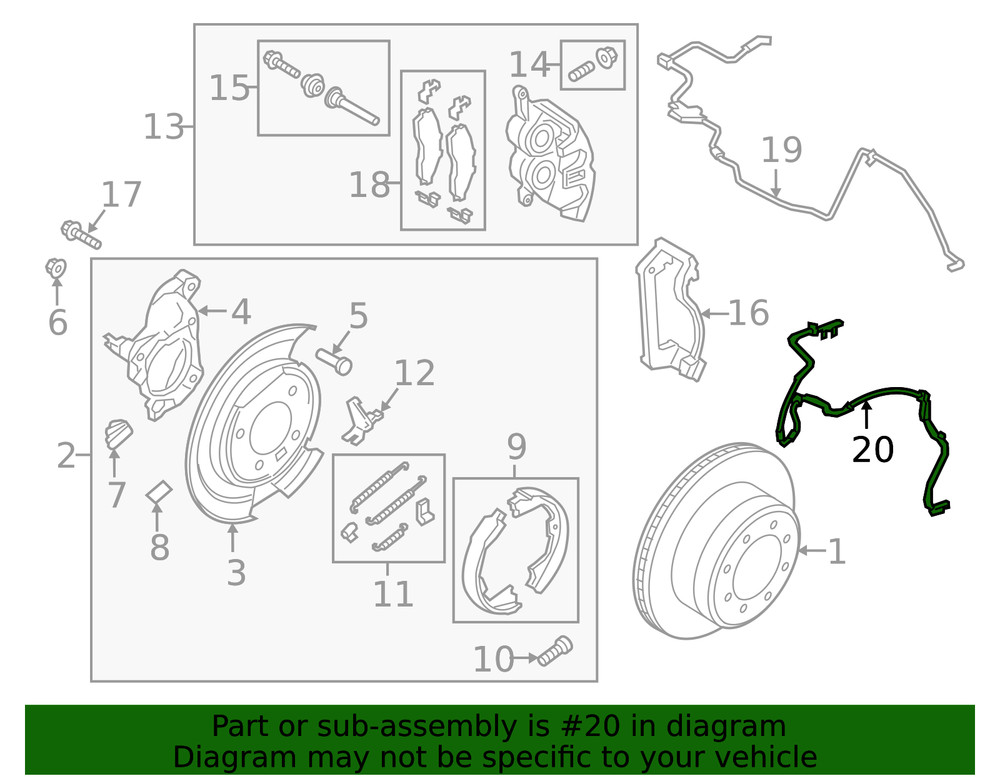 Genuine Ford ABS Wheel Speed Sensor HC3Z2C190D