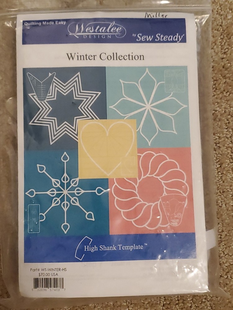 Westalee Winter Design High Shank Template WT-WINTER-HS