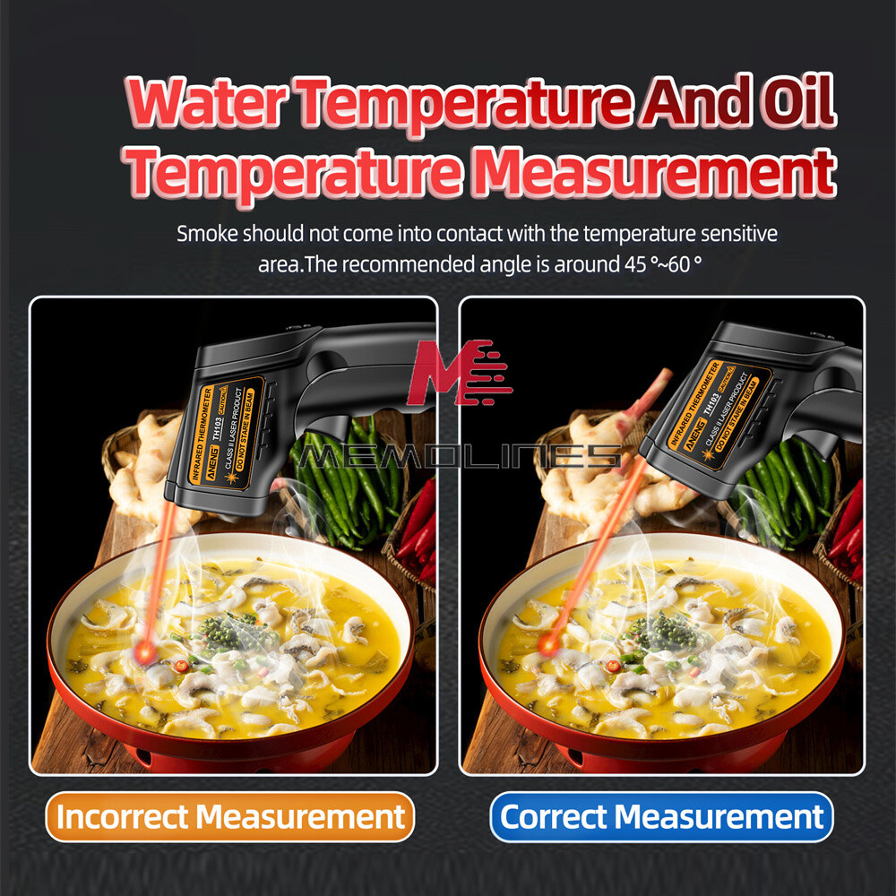 ANENG TH103 Digital Infrared Laser Thermometer LCD Backlight Industrial Meter