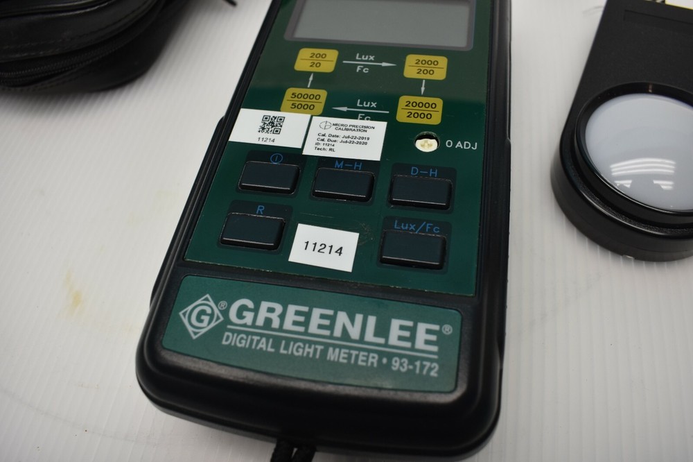 USED GREENLEE DIGITAL LIGHT METER 93-172 WITH CASE