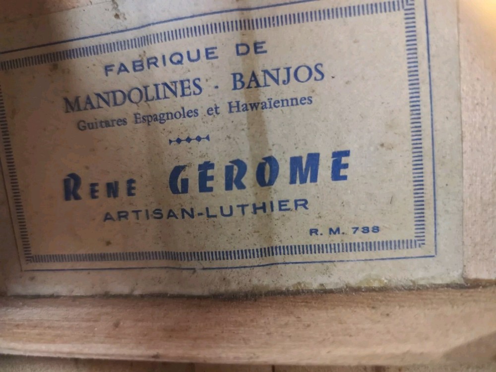 8 String Mandolin 4/4 Rene Gerome 1920 Paris 曼陀林 만돌린マンドリン