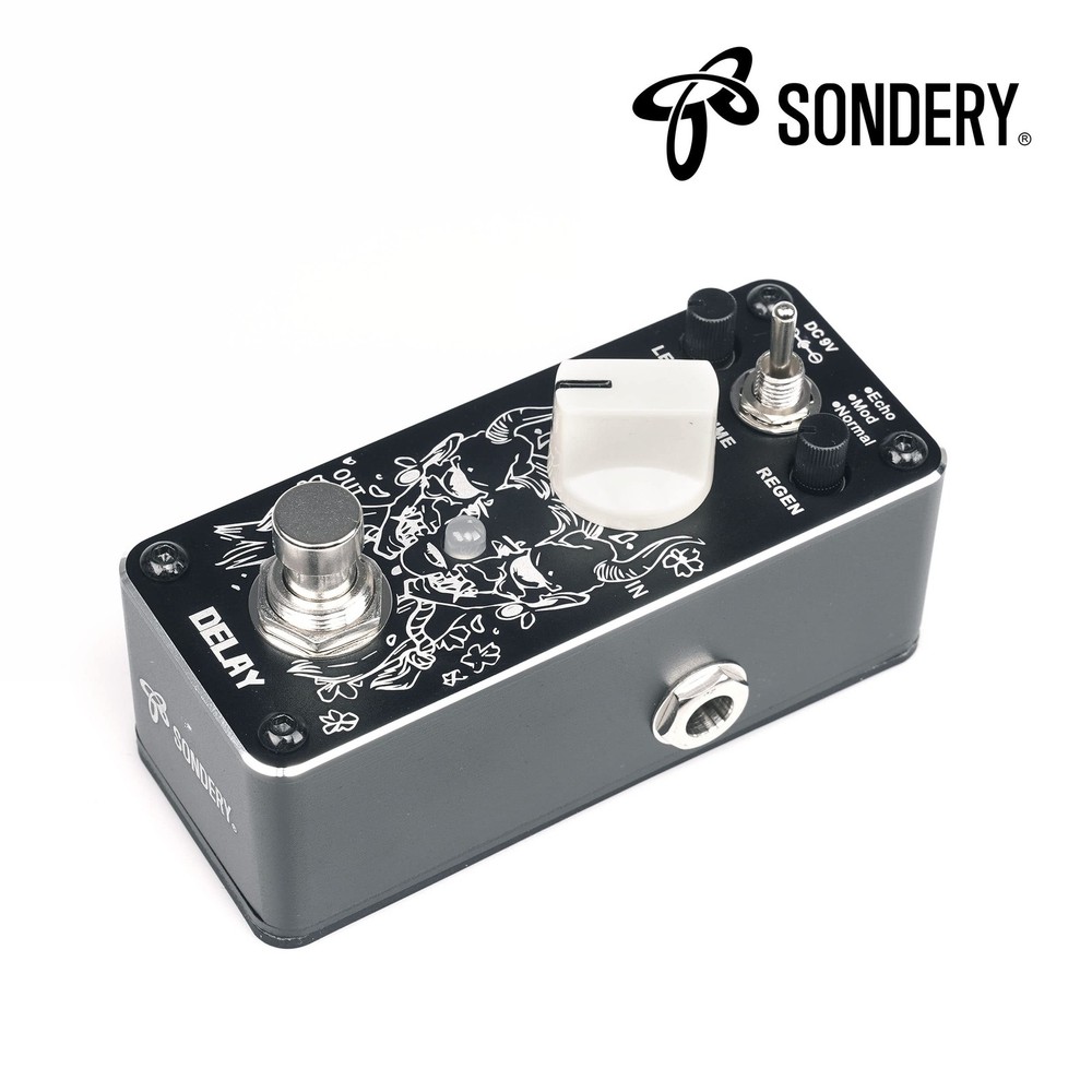 Sondery Digital Delay Pedal with 3 Effects - Echo Modulation Mini size,