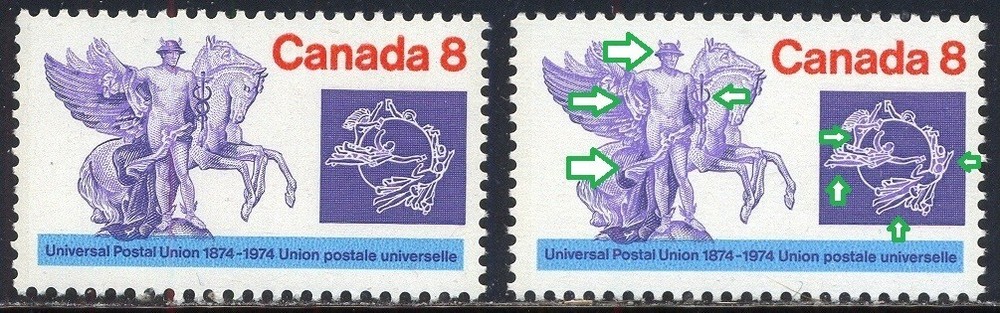 Canada Scott #'s 648 MNH  error
