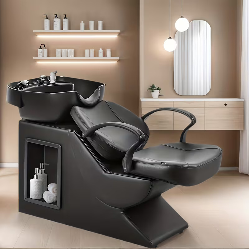 Backwash Barber Shampoo Chair Bowl Sink Unit Station Spa Salon Beauty Equipment