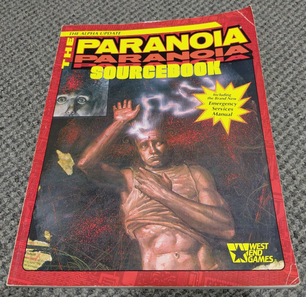The Paranoia Sourcebook The Alpha Update - West End Games 12022 w/ Split binding