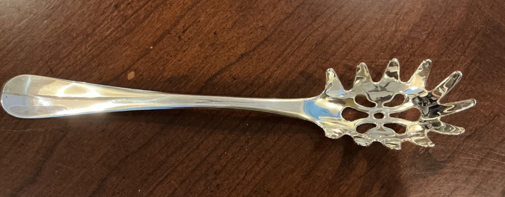 11” salad /Pasta Server 7-Pierce silverplate (Italy) Beautiful Condition