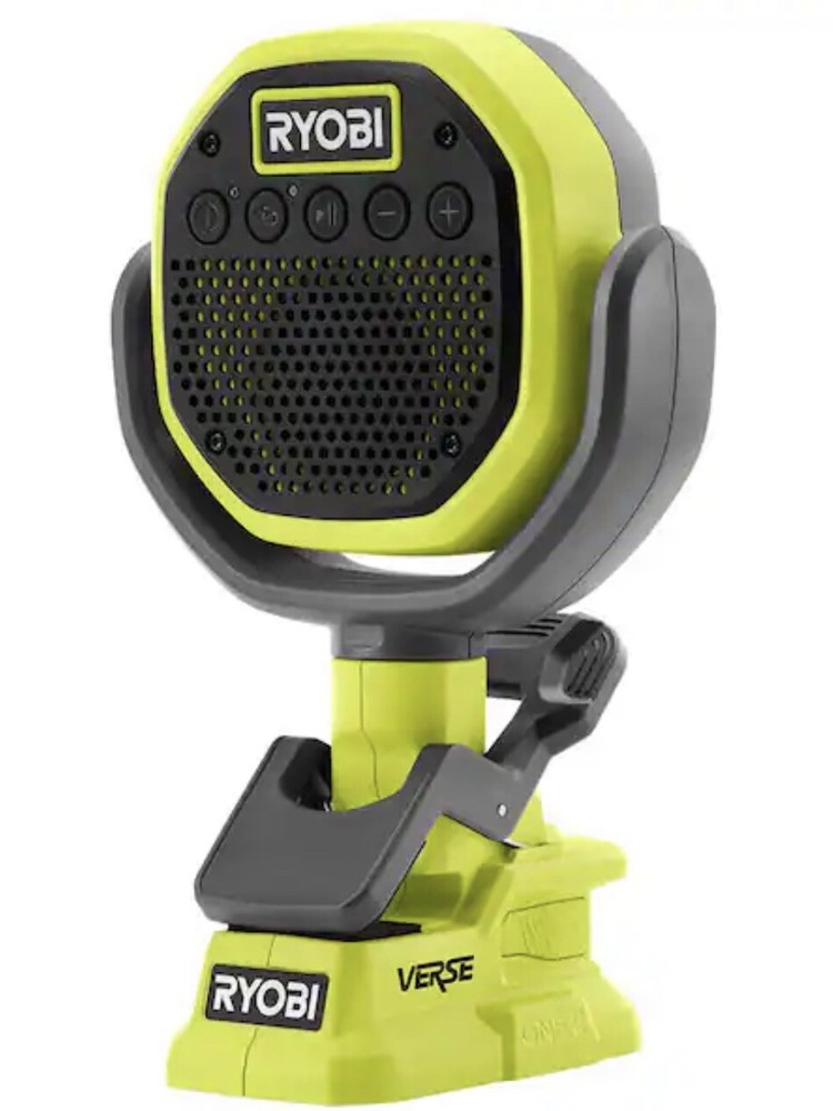 RYOBI PCL615 18V ONE+ VERSE Clamp Bluetooth Speakers Wireless (TOOL ONLY)