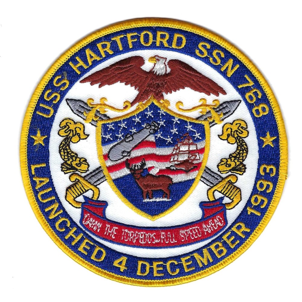 SSN-768 USS HARTFORD "LAUNCHED 4 DEC 1993" patch
