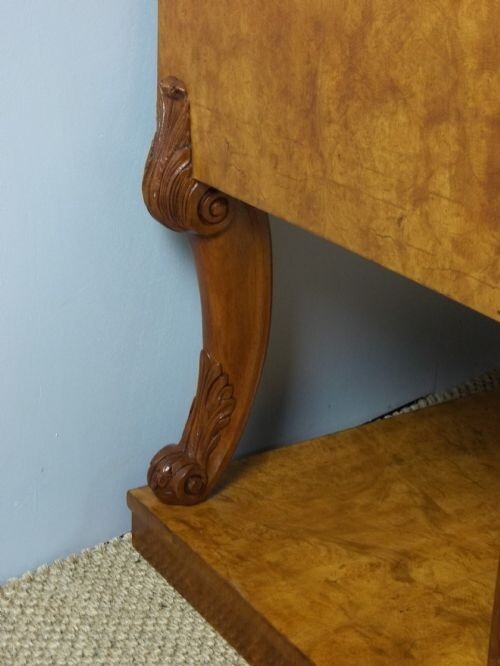 Antique Art Deco burr walnut sideboard serving table Harry Lou Epstein c1925