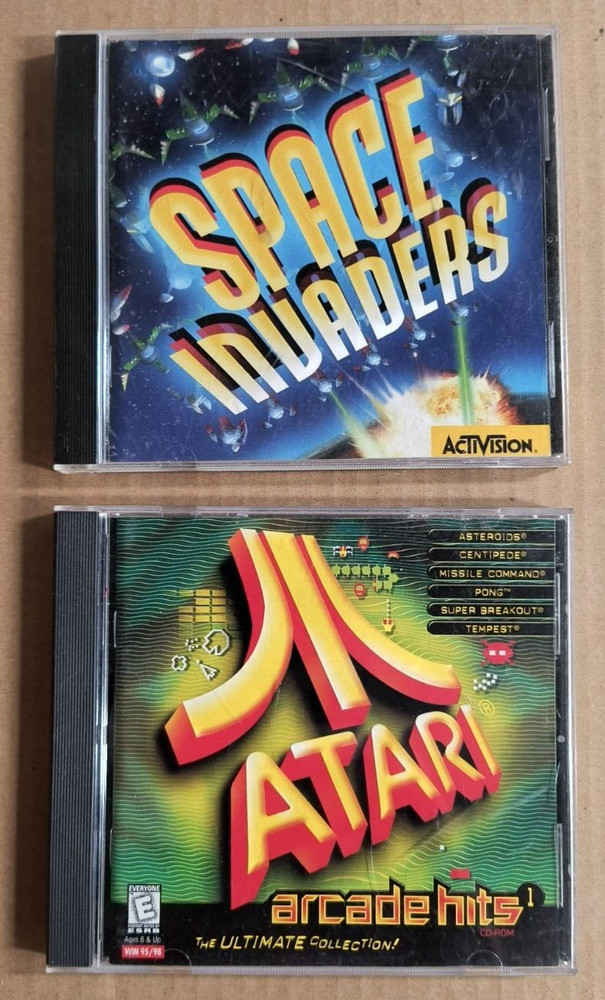 Atari Arcade Hits & Activision Space Invaders PC CD ROMs WIN 95/98