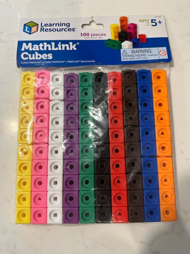 Mathlink Cubes - Set of 100 Cubes LEARNING RESOURCES STEM Activities ages 5+