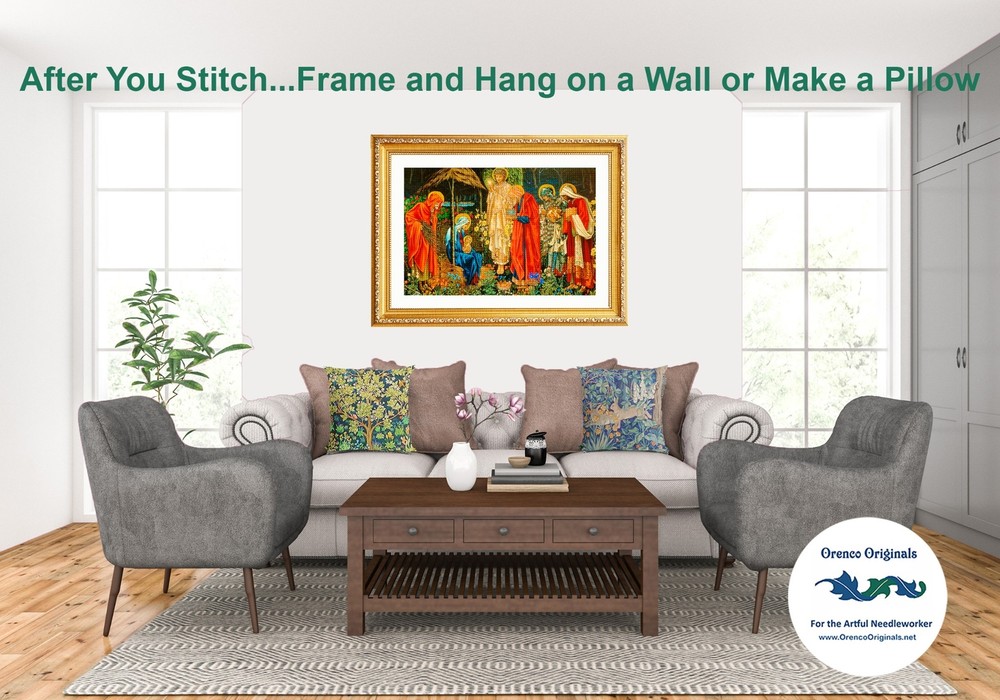 William Morris's Forest Animals Panel Runner Counted Cross Stitch Pattern