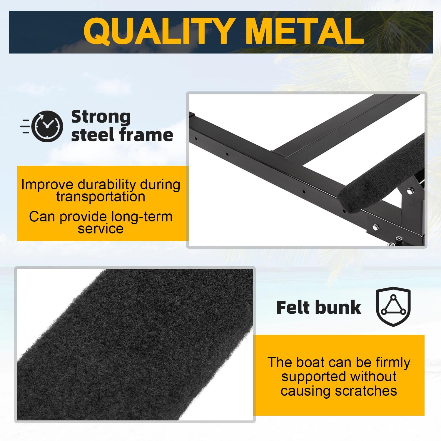 Heavy Duty Watercraft PWC Dolly Boat Jet Ski Stand Storage Cart 1400LBS