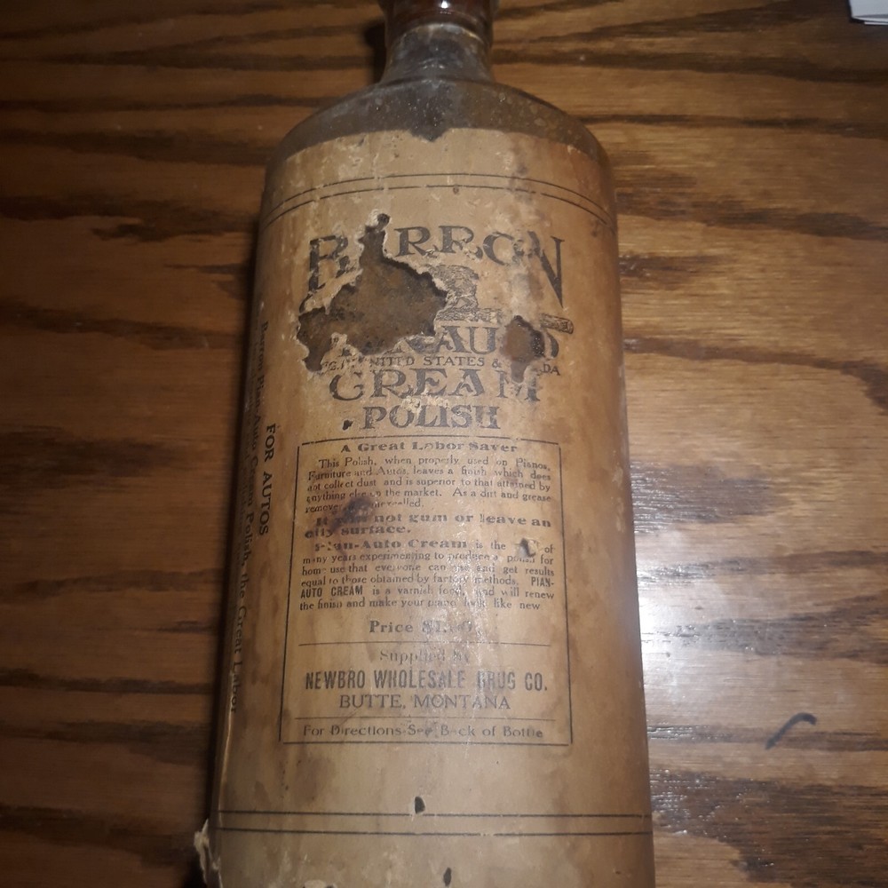 Barron's Pian-auto Cream Polish Bottle