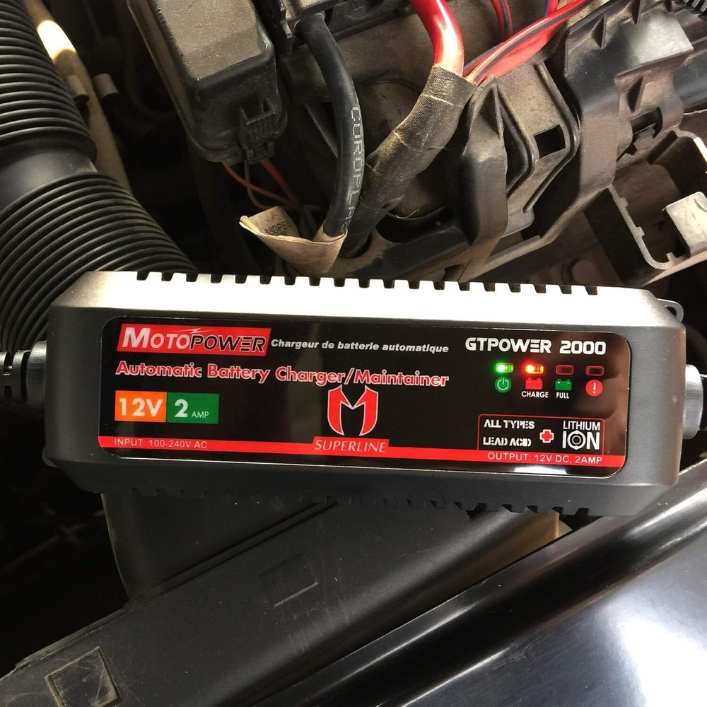 Effortless 12V 2Amp Lithium-ion Battery Charger - Automatic Maintenance Solution