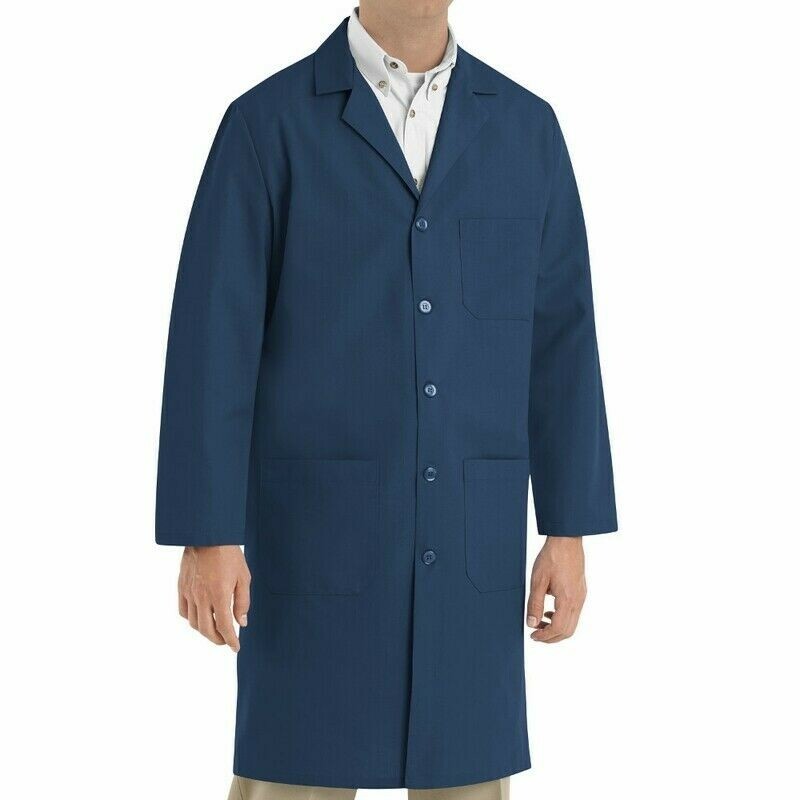New Navy Blue lab coat Size 40-56