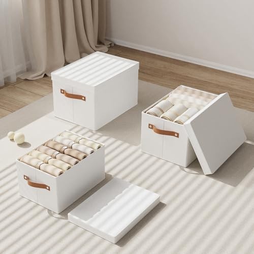 Foldable Storage Bin, 7.1 x 9.1 x 13 Inch Storage Box with Small（1 Pack） White