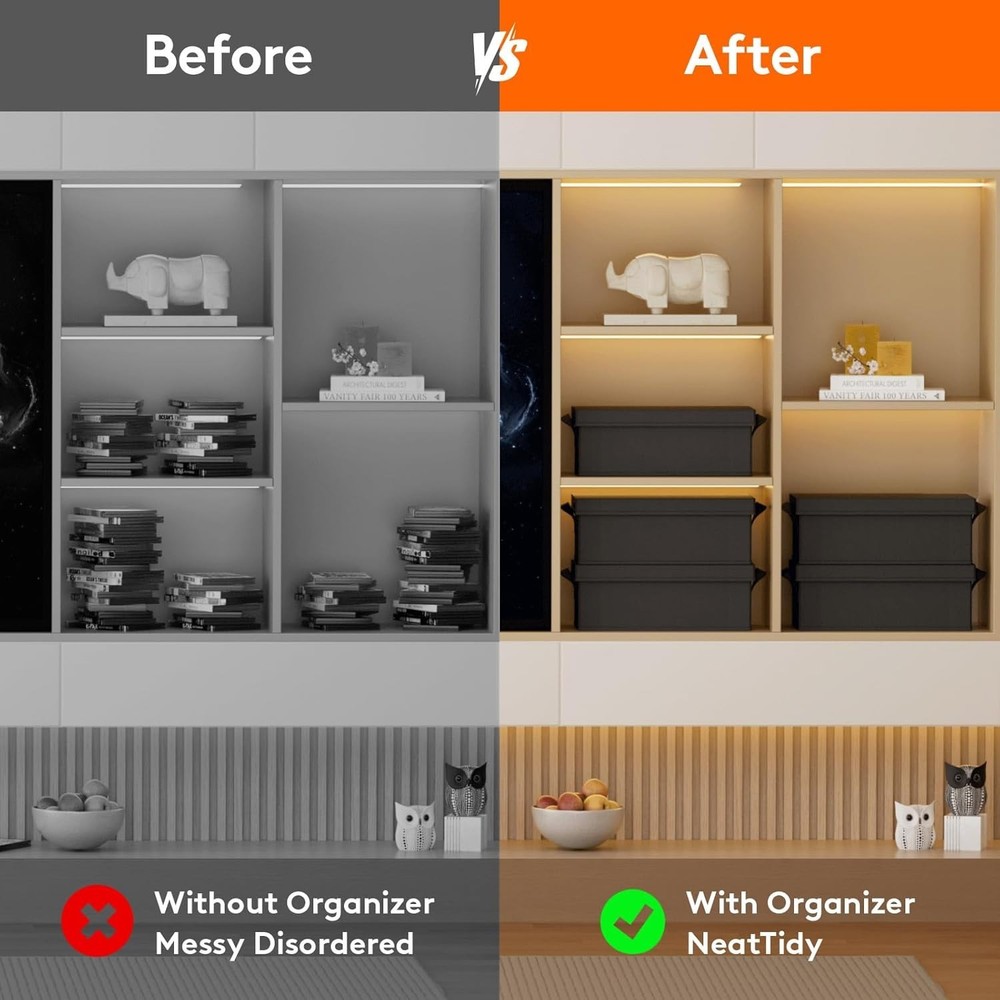 DVD Storage Box Organizer 4 Pack Stackable Foldable DVD Cases Holder