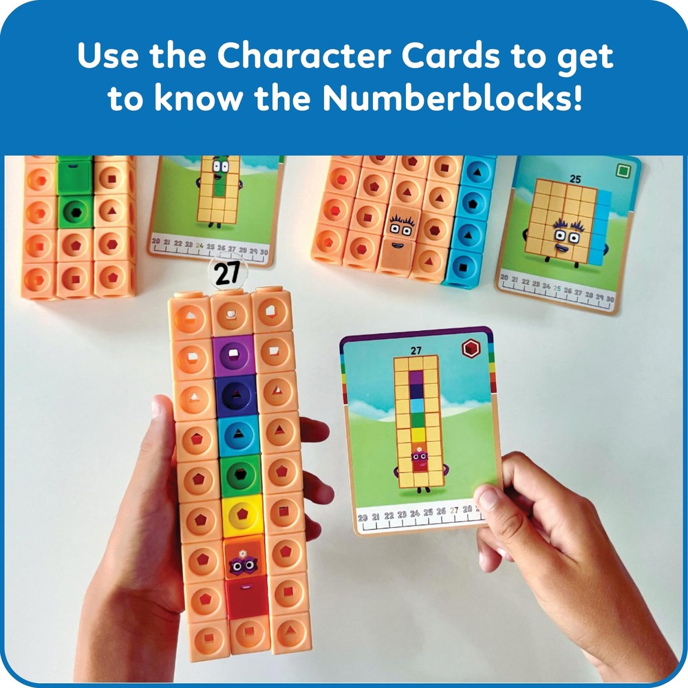 hand2mind MathLink Cubes Numberblocks 21-30 Counting Blocks Set
