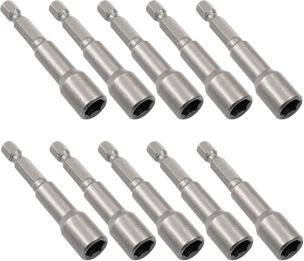 10 Pcs 5/16 Inch Magnetic Hex Nut Driver Drill Bit Set Quick Change Socket