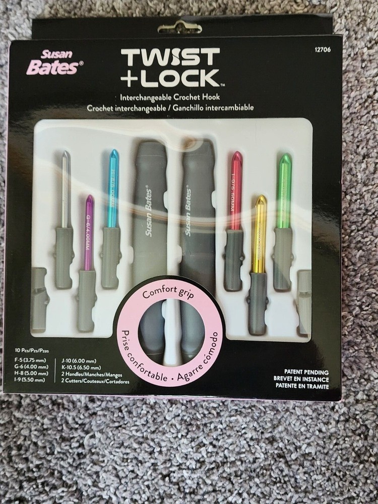 Susan Bates Twist + Lock Interchangeable Crochet Hook MULTIPLE SIZES
