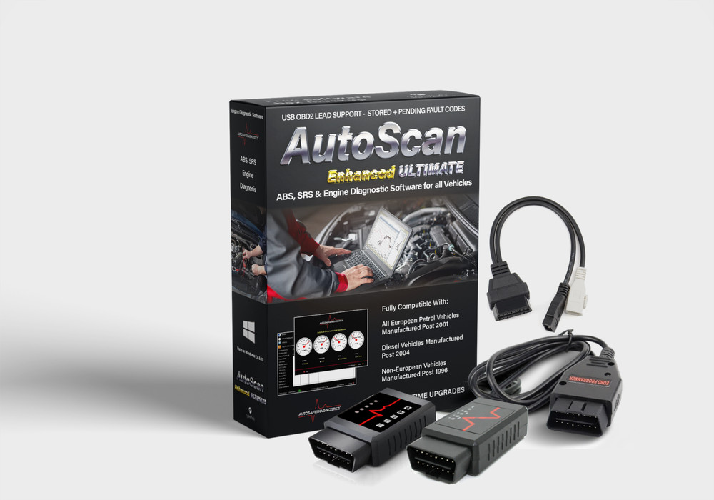 Autoscan Enhanced ULTIMATE OBD2 Car Engine Diagnostic Software Elm327 ECU Cable
