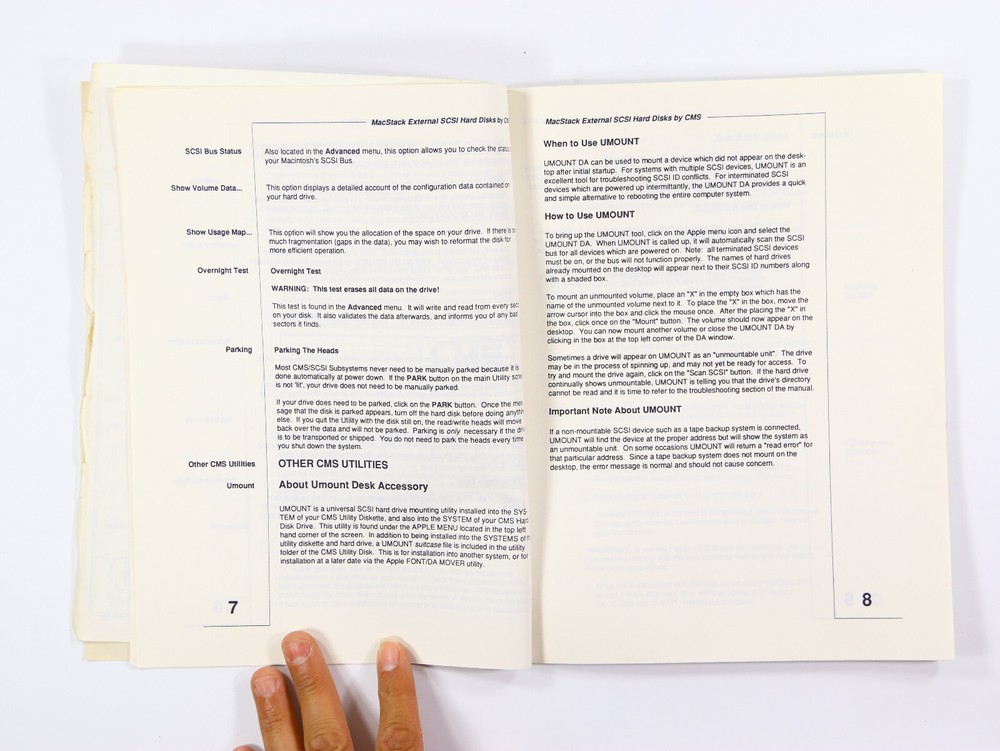 CMS External Apple SCSI Hard Drive Disk Manual - Macstack Series Owner's Guide