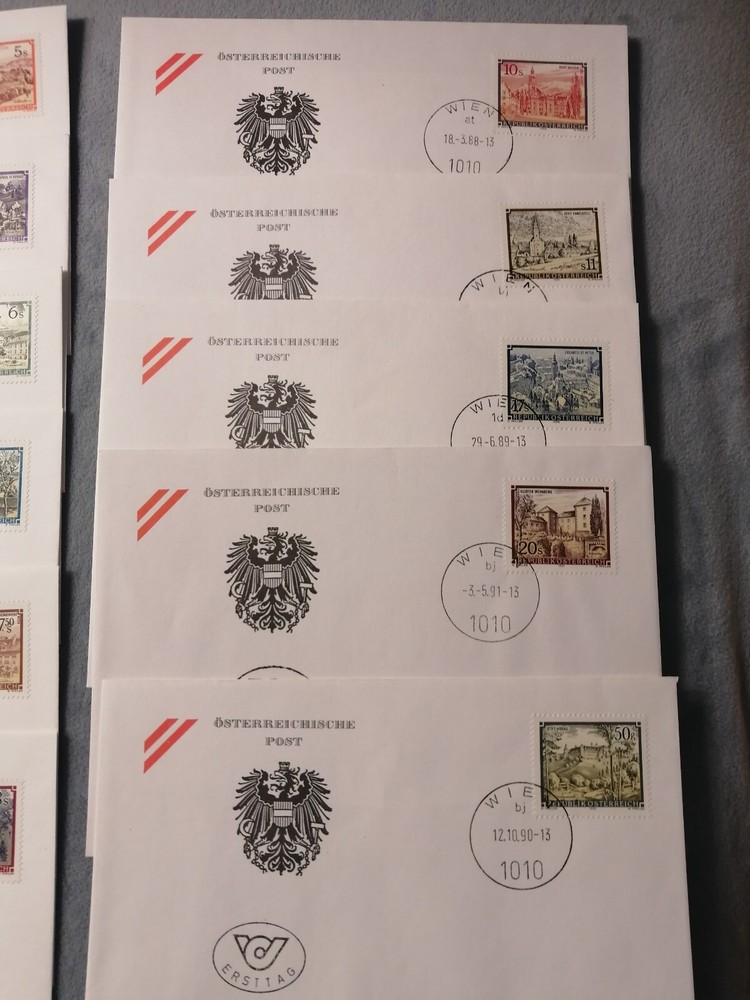 1984-92 Austria FDCs: 17 Austria FDCs