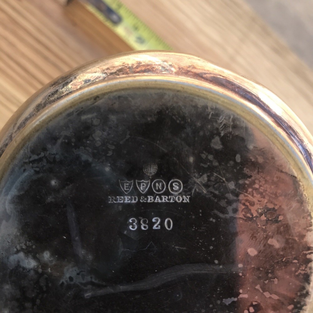 Reed & Barton Silverplate?? Two Tone Pitcher Monogram "BGM" 6"