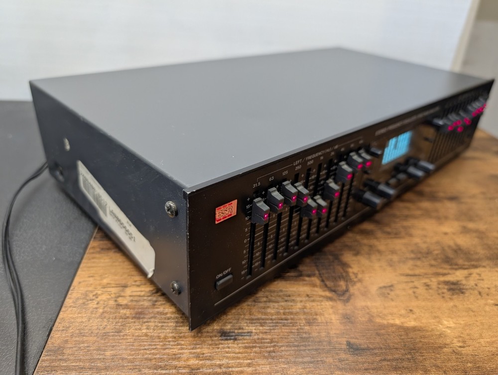 BSR Model EQ-3000 Stereo Frequency Equalizer Spectrum Analyzer Vintage Works