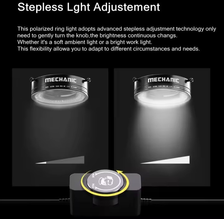 Mechanic LS720+ Microscope Ring Lamp Plus Polarization Anti Glare