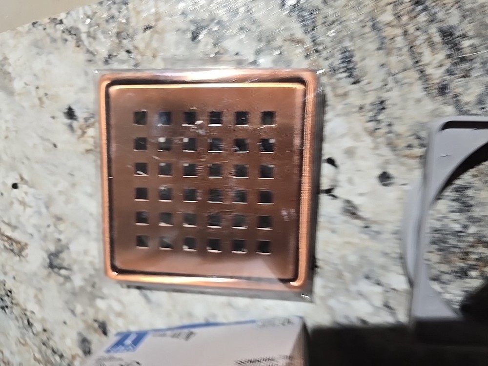 Everbilt Watershield Shower System 4 in. Bronze Square Grid Drain Grate