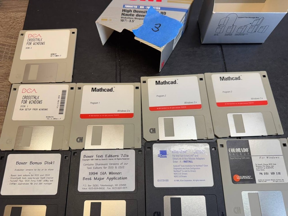 Vintage 3.5" PC Floppy Disk Lot – Software & Utilities – Untested