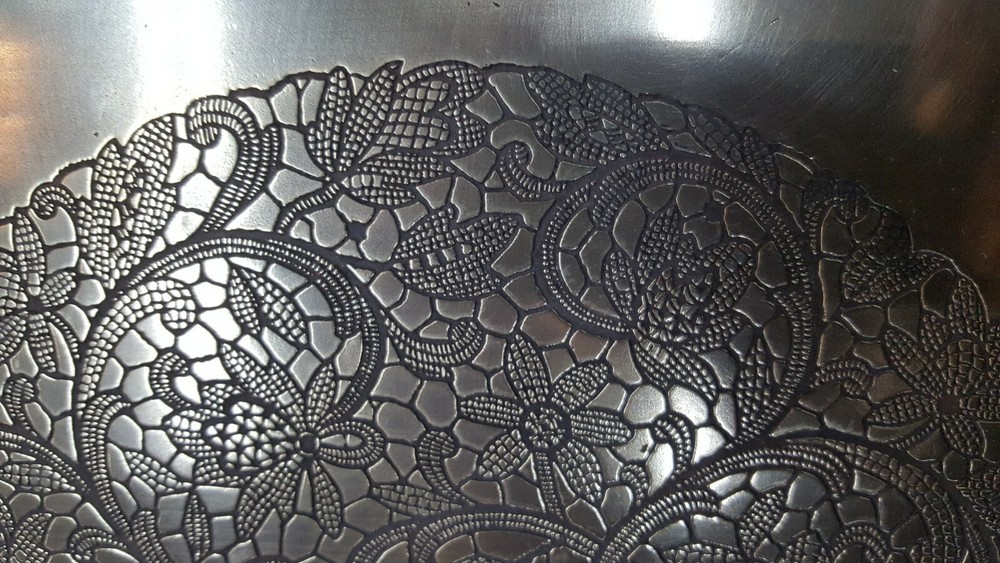 Antique Solid Brass Heavy Duty Double Sided Doily Lace Fabric Mold